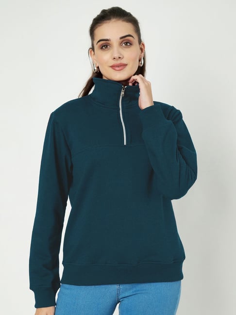 Brinns Teal Regular Fit Sweatshirt-picture-41