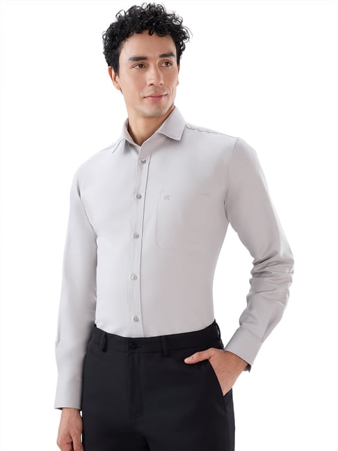 Raymond Light Grey Slim Fit Shirt-image-28