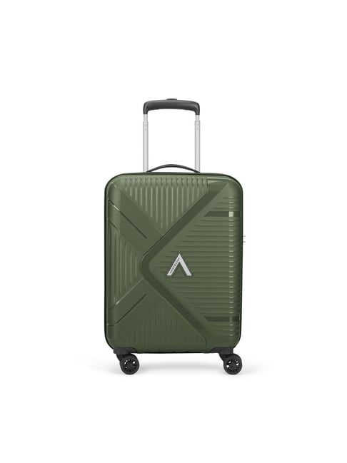 Aristocrat Green Envoy Striped Small Hard Sided Cabin Trolley-picture-18