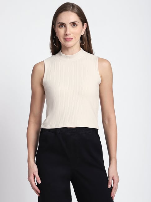 R&B Beige Relaxed Fit Top