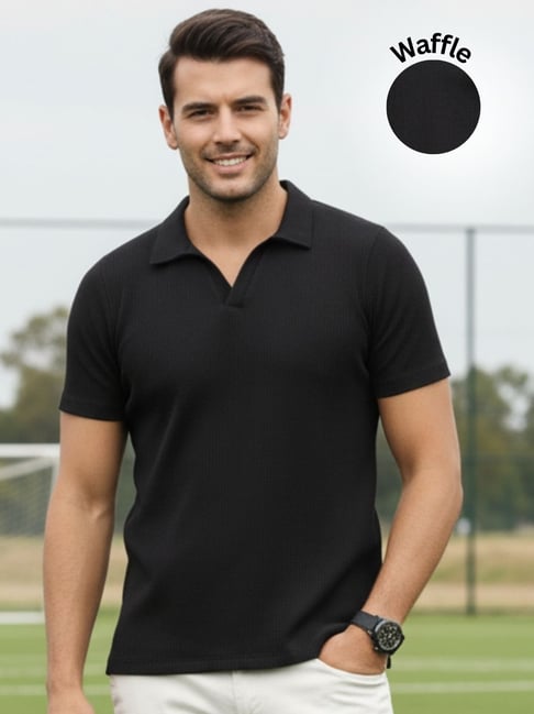 Rigo Black Regular Fit Polo T-Shirt-picture-14