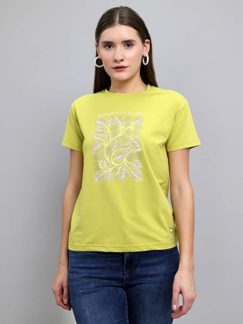 Monte Carlo Womens Regular Fit Printed Half Sleeve T-Shirt