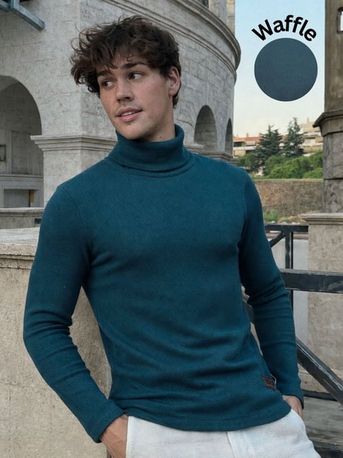 Rigo Teal Regular Fit T-Shirt-picture-13