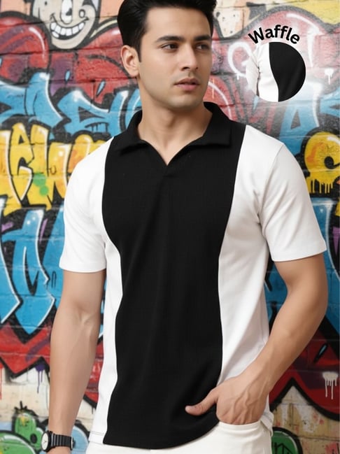 Rigo White & Black Regular Fit Polo T-Shirt-picture-22