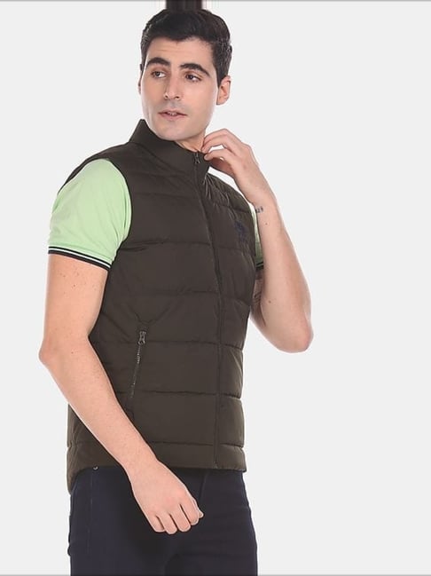 U.S. Polo Assn. Mens Olive Regular Fit Quilted Jacket-picture-30