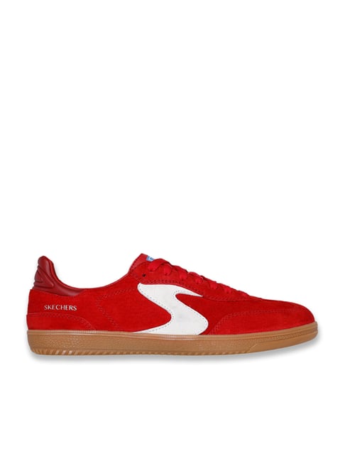 Skechers Womens HOTSHOT - VARSITY CREW Red Lace Up Casual Sneakers-image-25