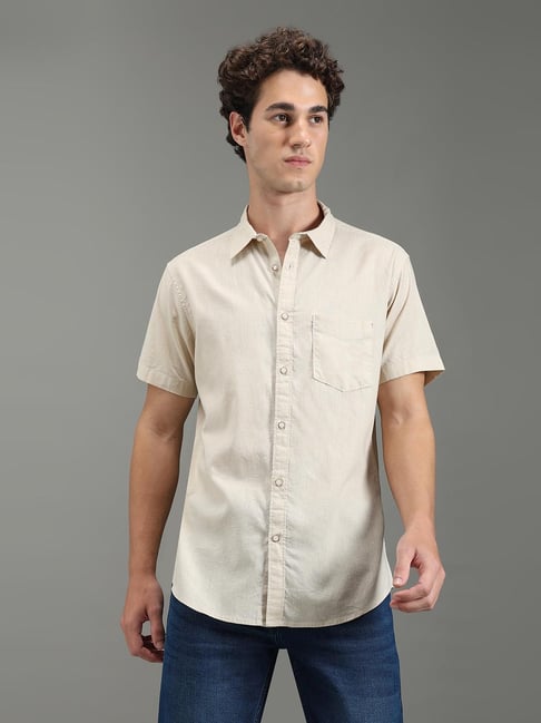 Pepe Jeans Natural Beige Regular Fit Shirt-image-38