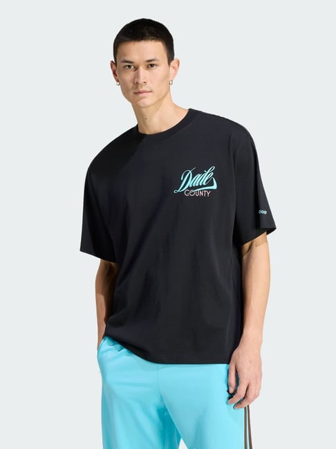 Adidas Originals Mia City Black Cotton Relaxed Fit Printed Sports T-Shirt-picture-25