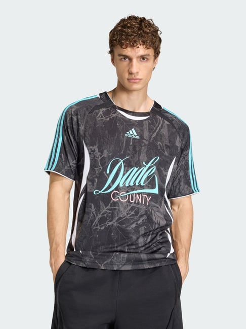 Adidas Originals Graphic Black Regular Fit Printed Jersey-image-1