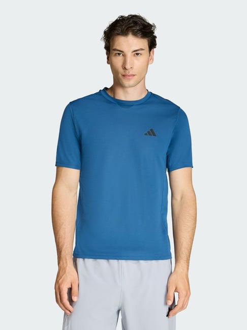 adidas We Bas T Blue Regular Fit Sports T-Shirt-picture-31