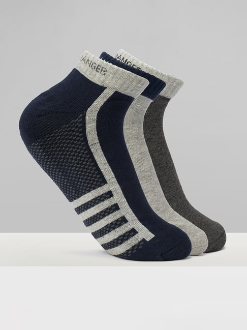 Urban Ranger by Pantaloons Grey Striped Sport Socks - Pack Of 3-picture-24