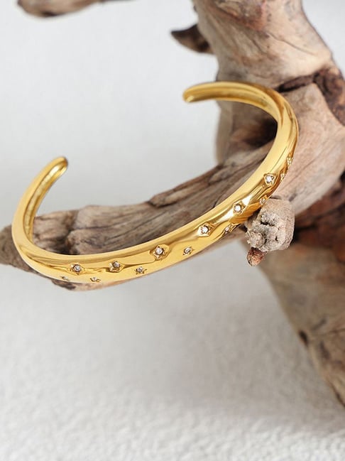 Palmonas Gold-Tone Plated Star Studded Bracelet for Women-picture-46