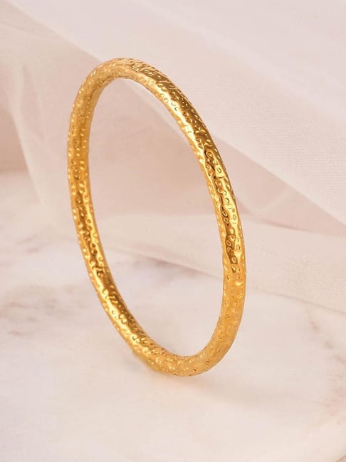 Palmonas Gold-Tone Plated Engraved Dots Bangle for Women-picture-39