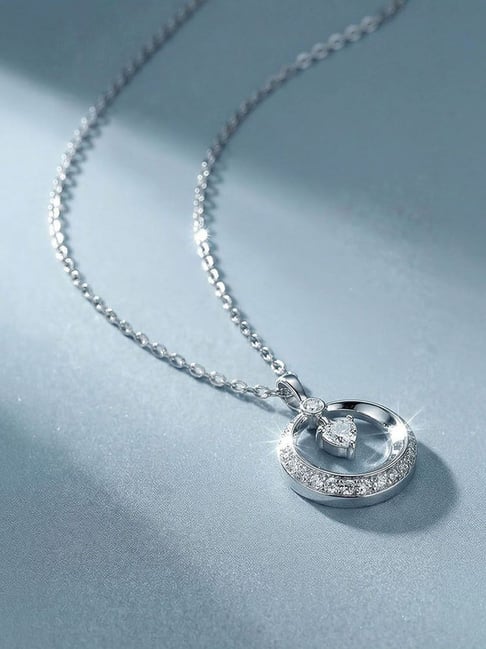 Palmonas Silver Luna Orbit Crystal Necklace for Women-picture-37