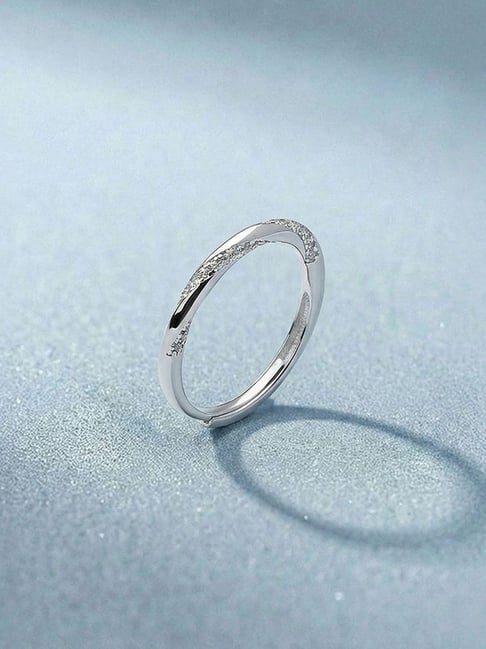 Palmonas Silver Gleaming Entangled Ring for Women-image-41