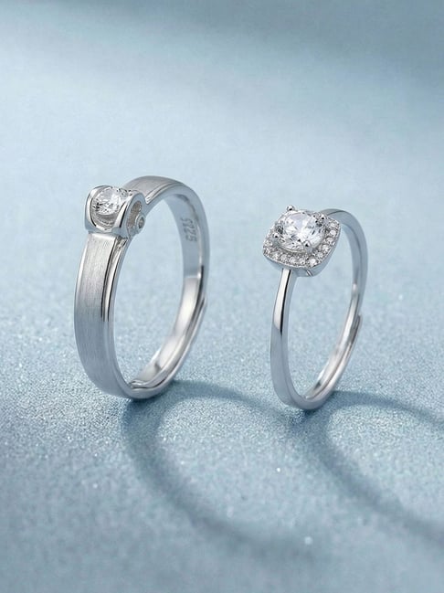 Palmonas Silver Duo Spark Rings for Women-image-40