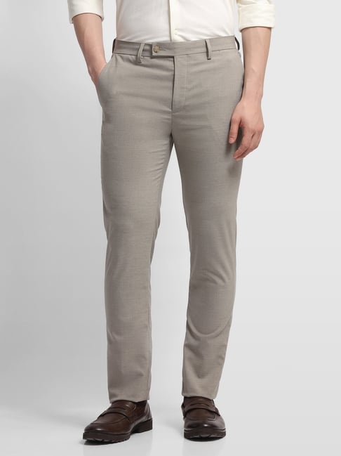 Arrow Brown Slim Fit Trousers-picture-22