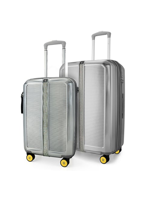 Eume Trousseau Trolley Bags Set of 2 (S/M) - Chrome Silver-image-4