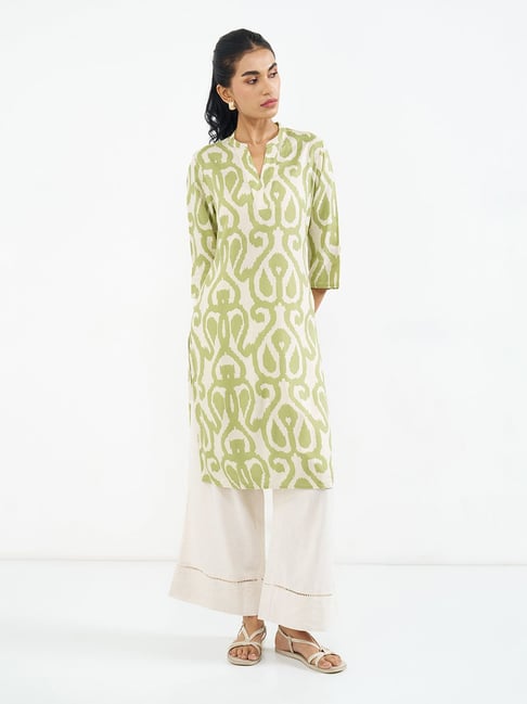 Rangmanch by Pantaloons Sage Printed Casual Kurta-picture-37