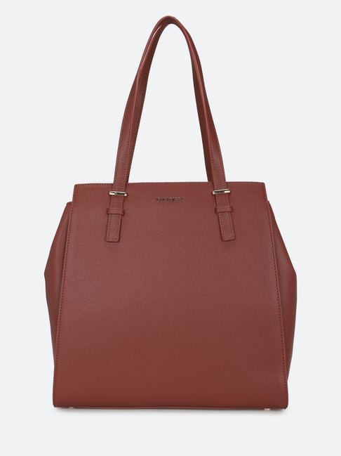 Van Heusen Women Maroon Self Design Handbag-picture-45
