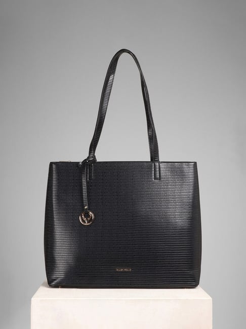 Allen Solly Women Black Self Design Handbag-picture-41