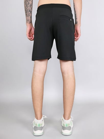 Rock.It Black Regular Fit Sports Shorts