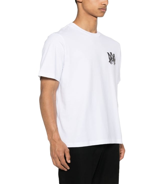 Amiri White Crewneck Logo T-Shirt