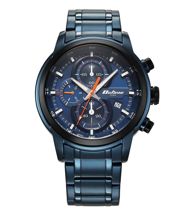 Buy Titan Octone Primal Quartz Chronograph Men 53 mm 90086KM08 for