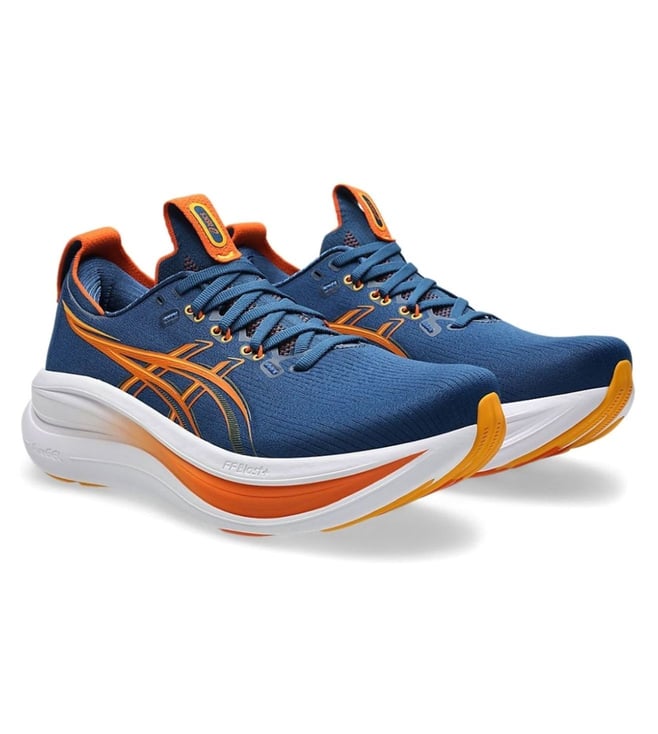 Asics Men's GEL-NIMBUS 28 Twilight Blue & Anzu Running Shoes