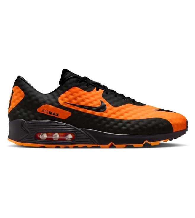 Nike Men's AIR MAX 90 Bright Citrus & Black Total Orange Sneakers