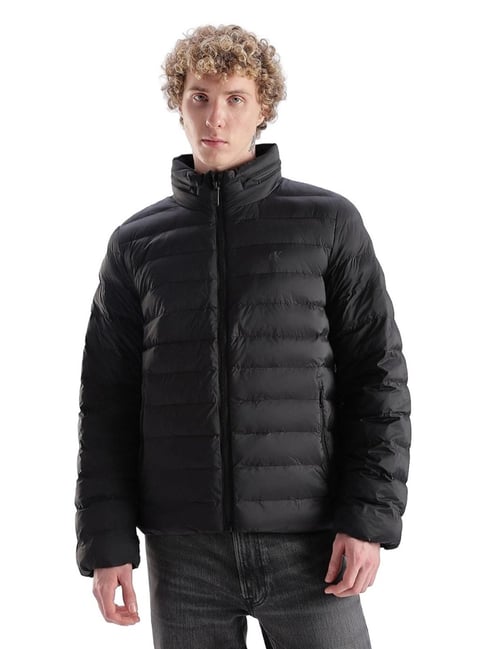 CALVIN KLEIN Black Quilted Regular Fit Polyamide Jacket