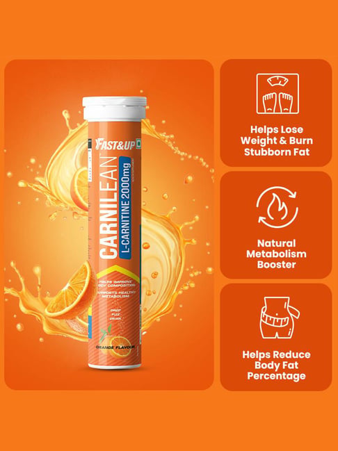 l carnitine tablet 2000 mg Fast&Up L-Carnitine Lean Body (60 Effervescent Tablets) Orange Flavour L-Carnitine 2000mg - Pre-Workout and