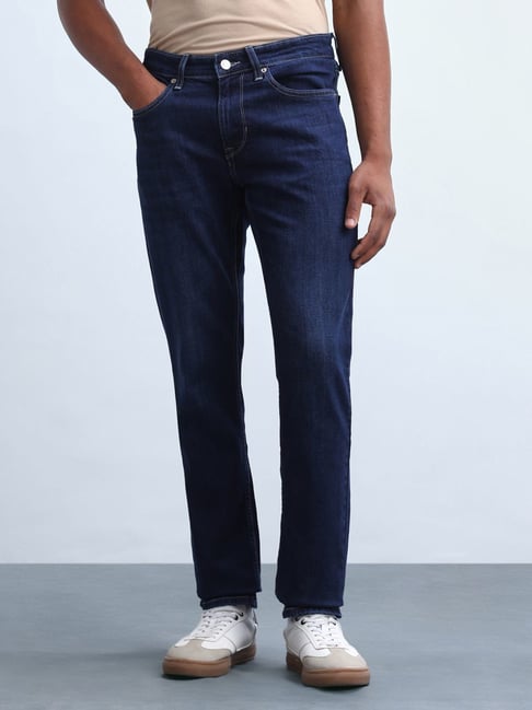 Flying Machine Blue Cotton Straight Fit Jeans-picture-47