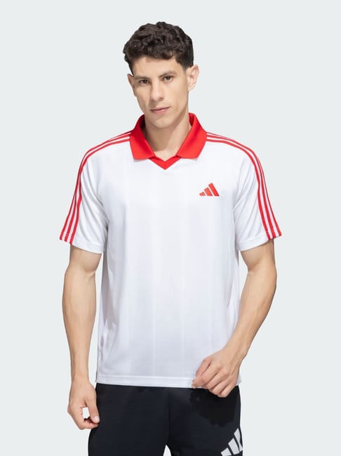 Adidas White Regular Fit Polo T-Shirt-picture-46