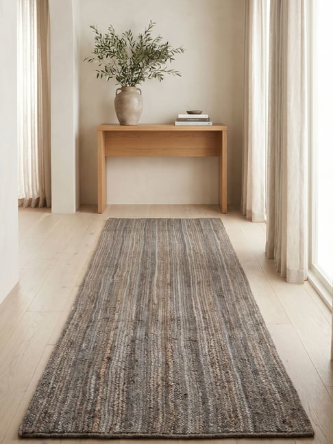 ASTERLANE Brown & Grey Textured Carpet Runner (2 x 8 Feet)-picture-35