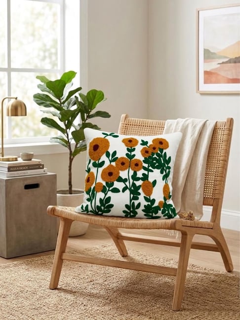 PURE COTTON HANDCRAFTED 16 X 16 INCHES CUSHION COVER PACK OF 1-image-2