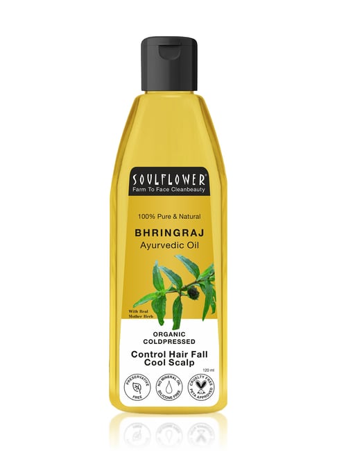 Soulflower 100% Pure & Natural Bhringraj Ayurvedic Oil Organic Coldpressed - 120 ml-image-12