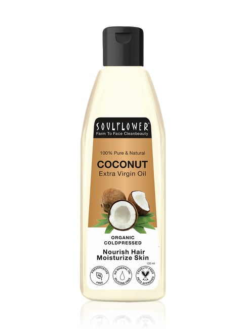 Soulflower Coconut Extra Virgin Oil Organic Coldpressed - 120 ml-image-20