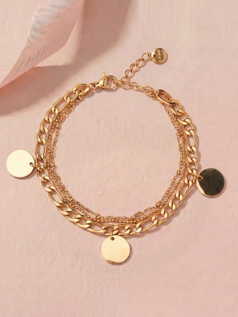 Palmonas Trio Disc Charm Layer Bracelet for Women-picture-20