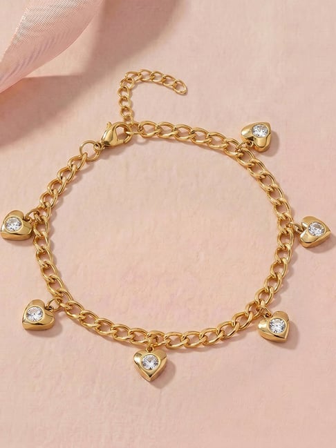 Palmonas Tiny Love Heart Charm Bracelet for Women-picture-24