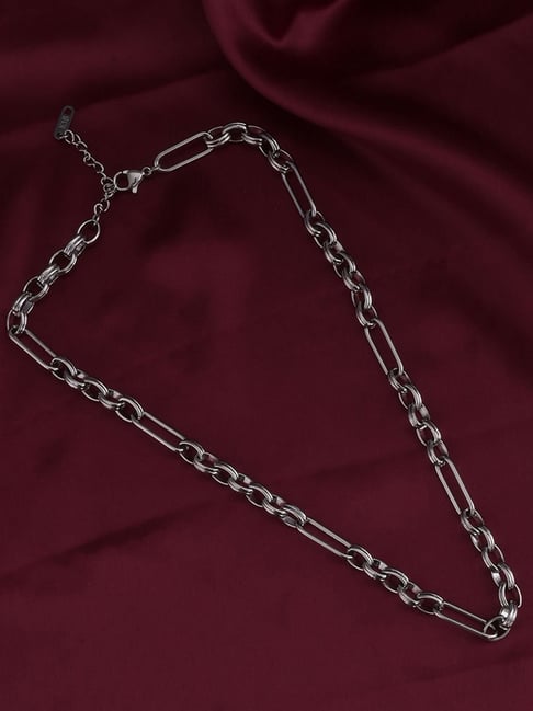 Palmonas Silver Figaro Chain Necklace for Women-picture-36