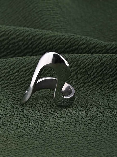Palmonas Silver Curve Ring for Women-image-37
