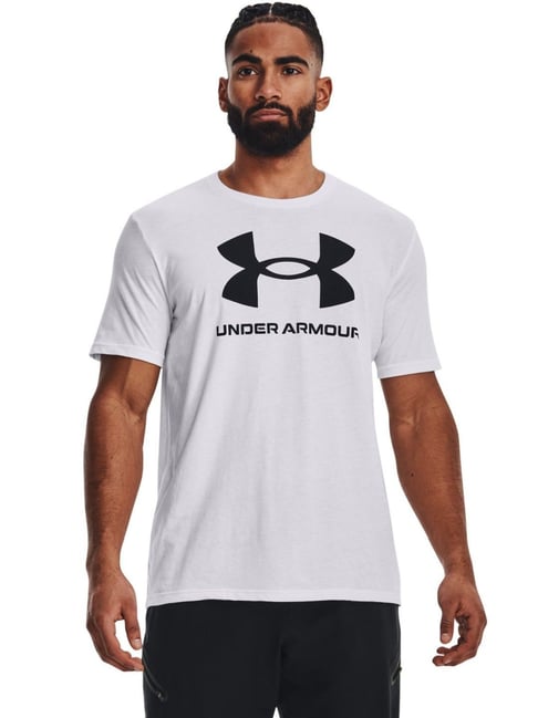 UNDER ARMOUR White Logo Printed Relaxed Fit T-Shirt-picture-10