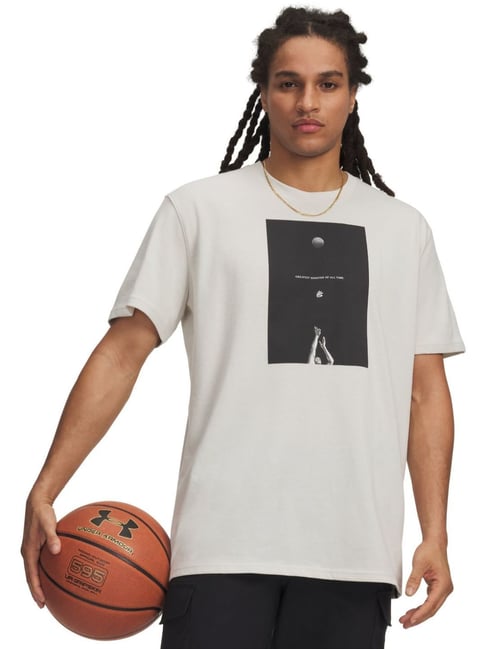 UNDER ARMOUR White Curry Greatest Shooter Graphic Relaxed Fit T-Shirt-picture-20