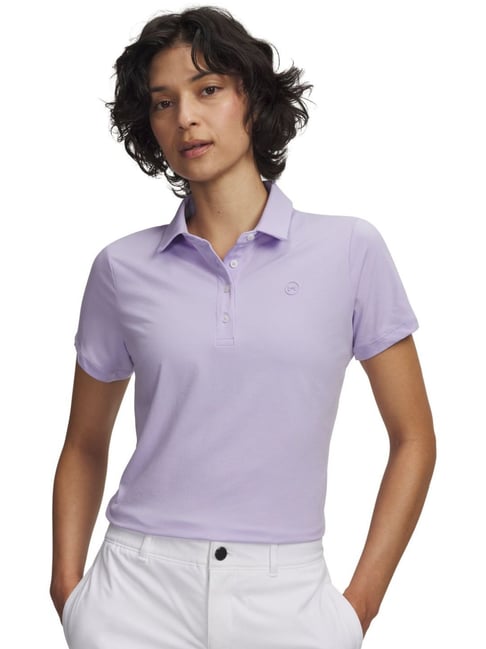 UNDER ARMOUR Purple Drive Slim Fit Polo T-Shirt-picture-20