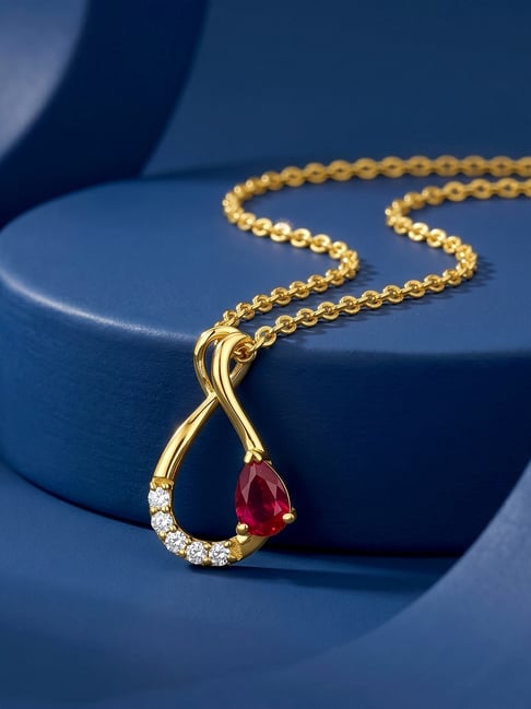 giva 925 sterling silver golden pretty twist pendant without chain for women