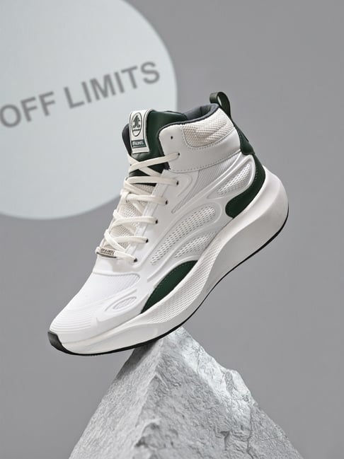 Off Limits Men's Gladiator Explorex Off White & Bottle Green Ankle High Sneakers-picture-18