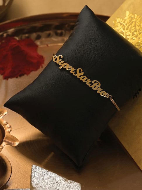 Palmonas Gold-Tone Plated Super Star Bro Rakhi for Men-picture-24