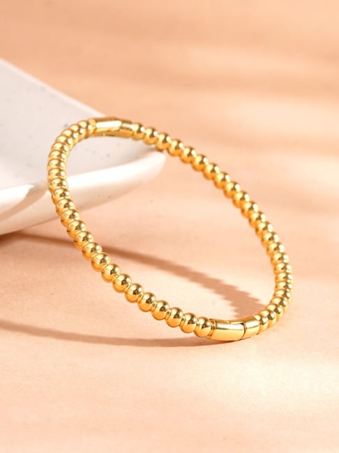 Palmonas Gold-Tone Plated Radiant Beadwork Bangle for Women-picture-30