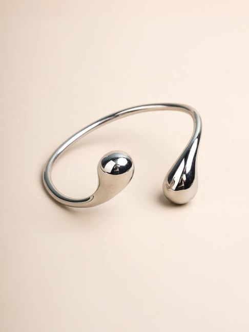Palmonas Silver Unique Curved Bracelet for Women-picture-45